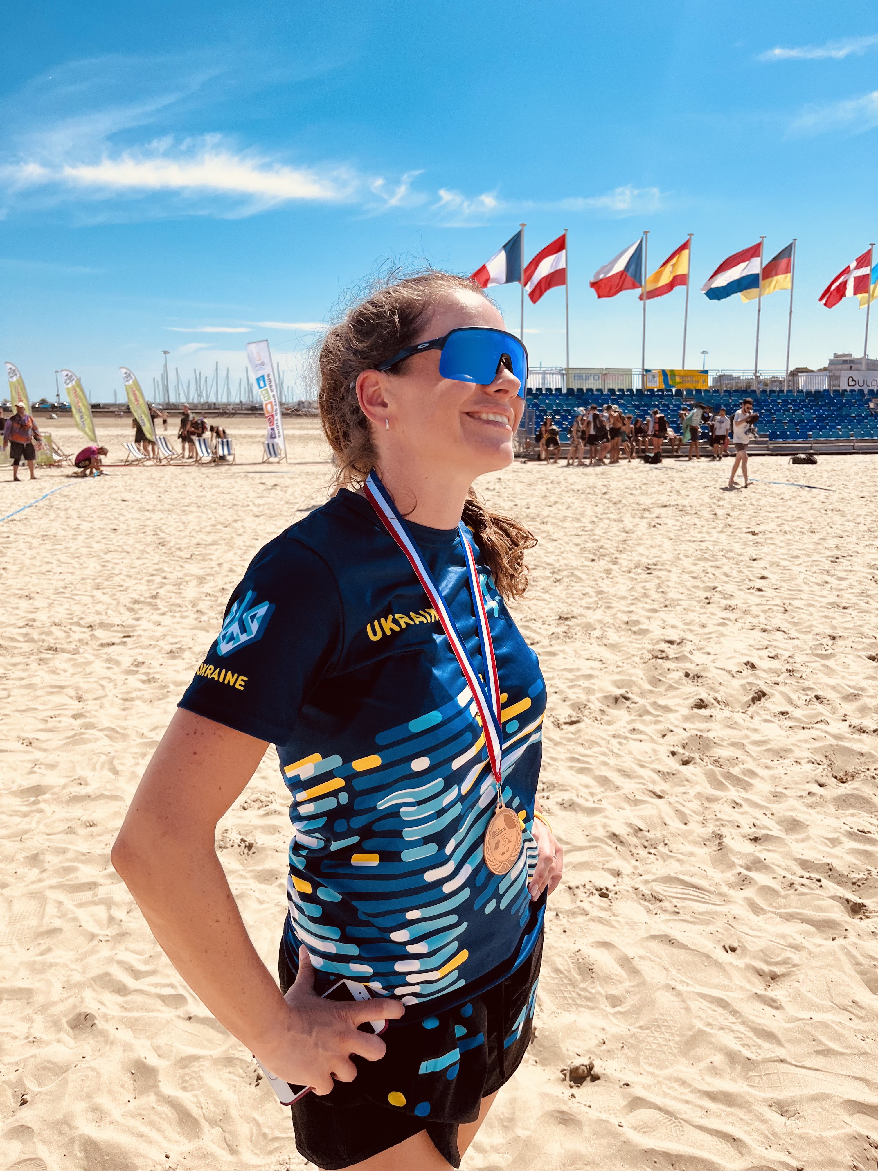 UkrMix player at the European Beach Ultimate Championship 2023