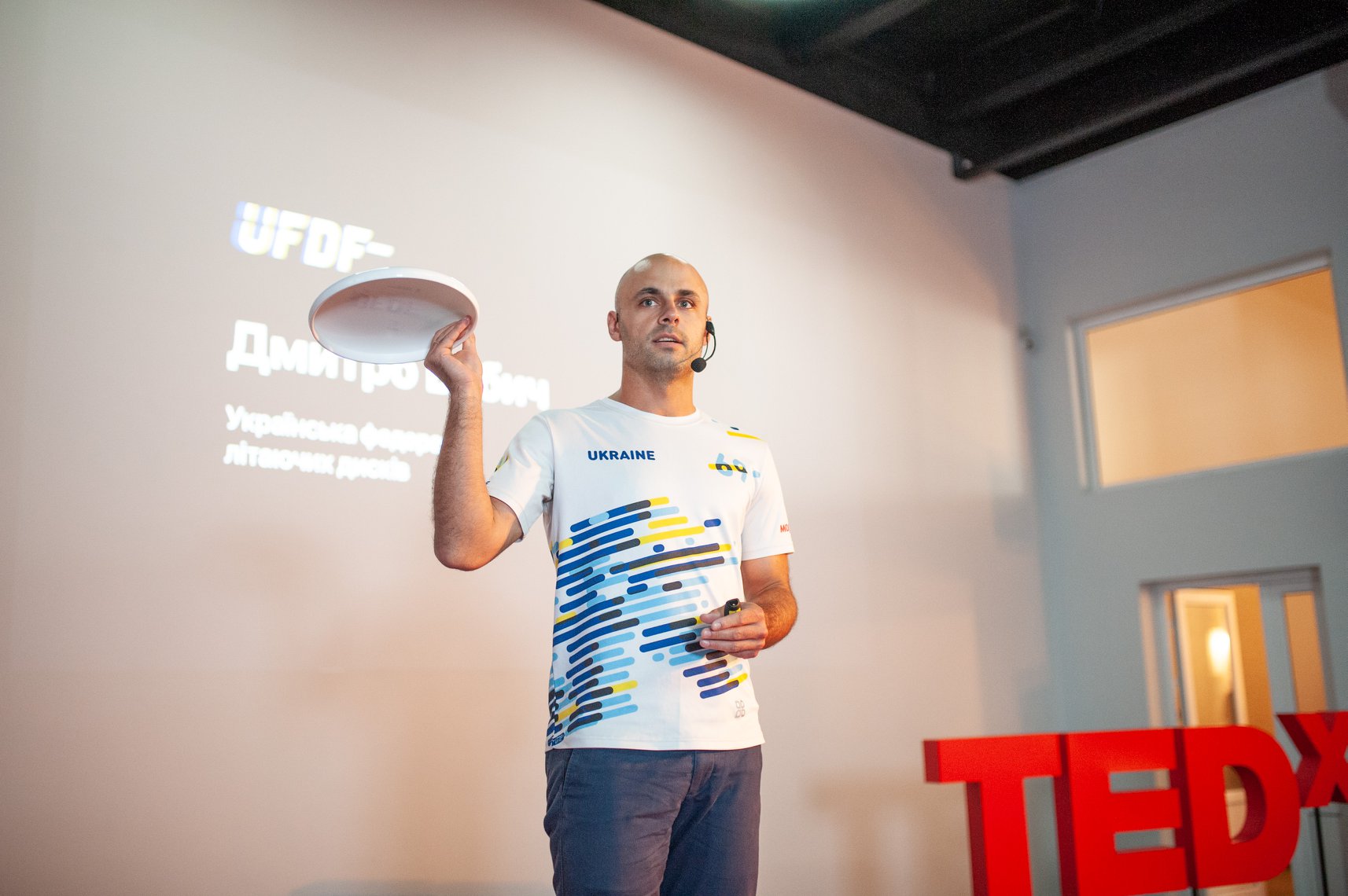 Dmytro Babych speaking at TEDx