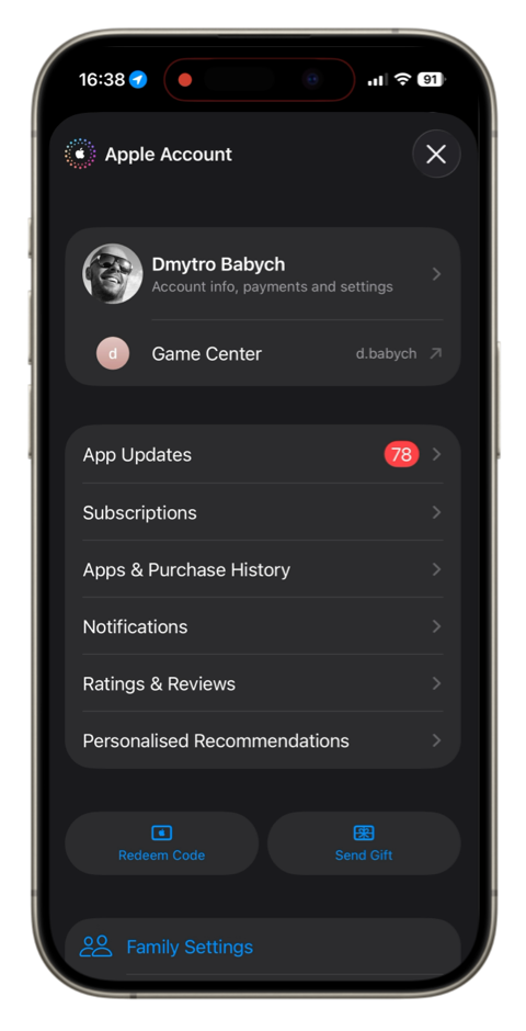 Tap Redeem Code in the App Store