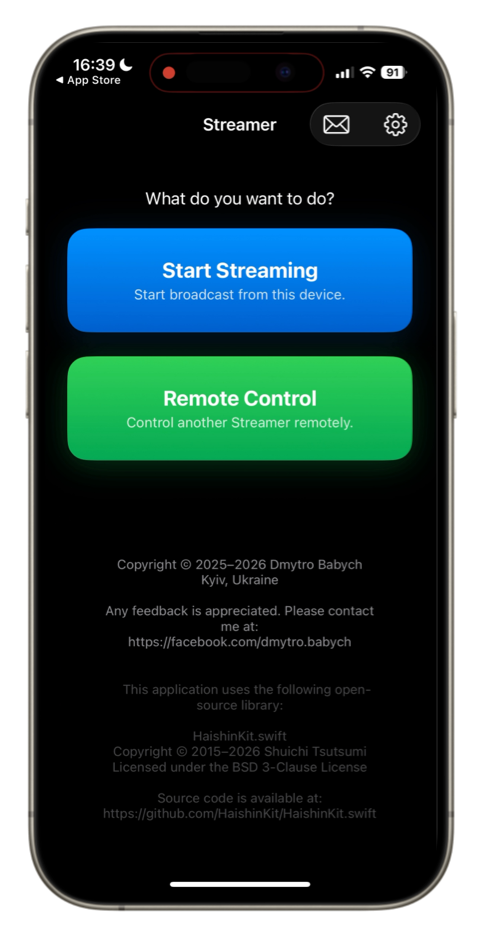 Open Ultimate Streamer settings