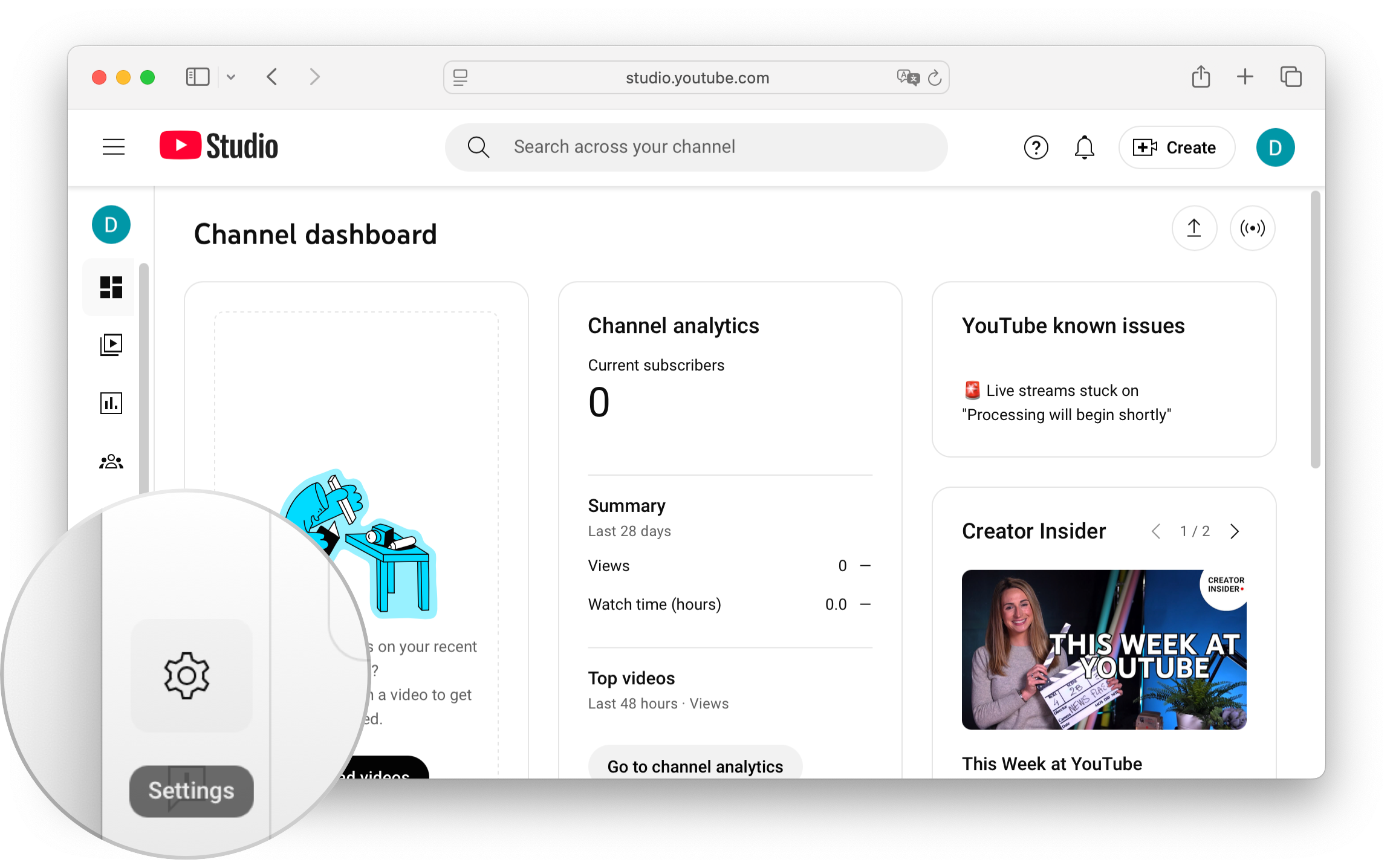 How to Enable YouTube Channel for Live Streaming. Open Settings